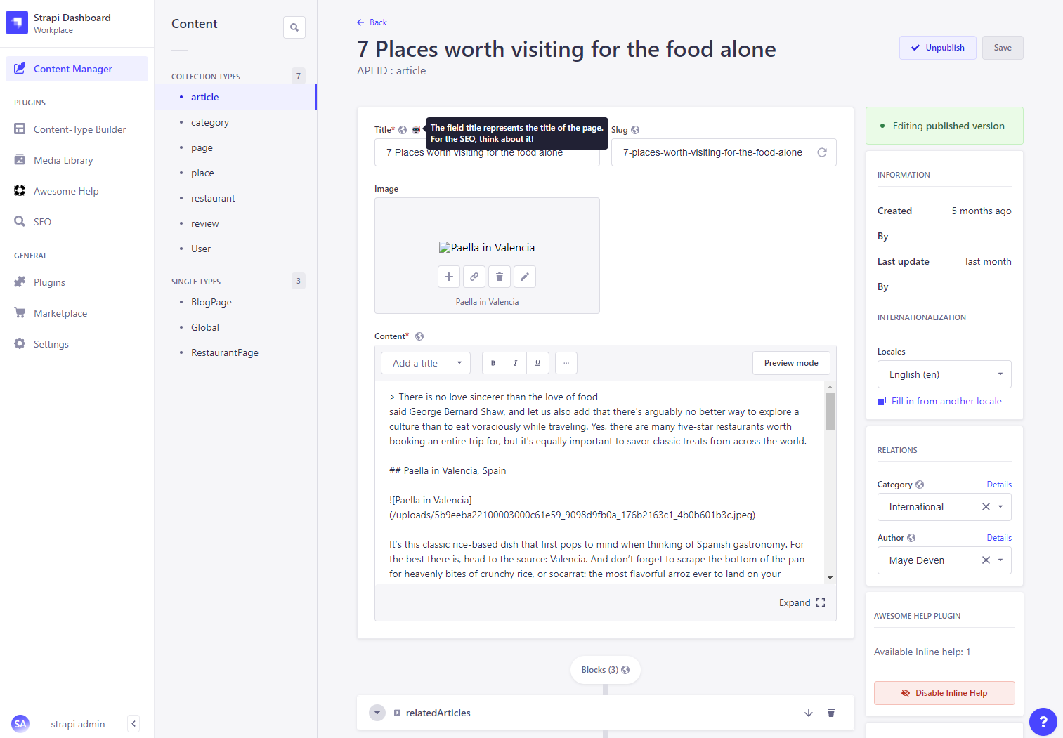 Awesome Help in document